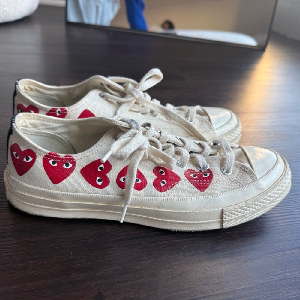 Comme des Garçons Play Sneakers with Red Hearts